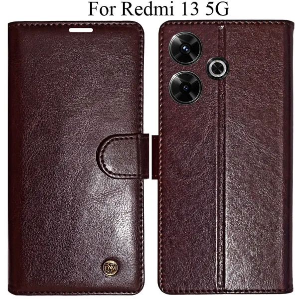 Beige_Premium_Flip_Cover_For_Redmi_13_5G