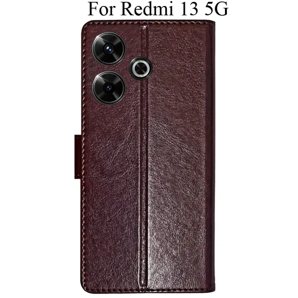 Beige_Premium_Flip_Cover_For_Redmi_13_5G