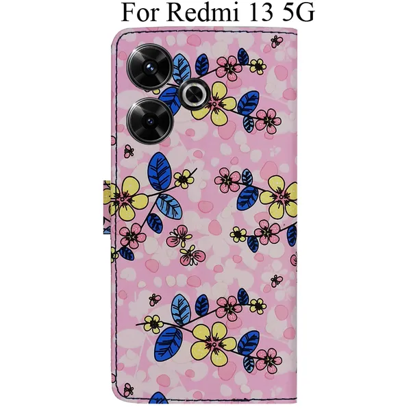 Pink_Premium_Flip_Cover_For_Redmi_13_5G