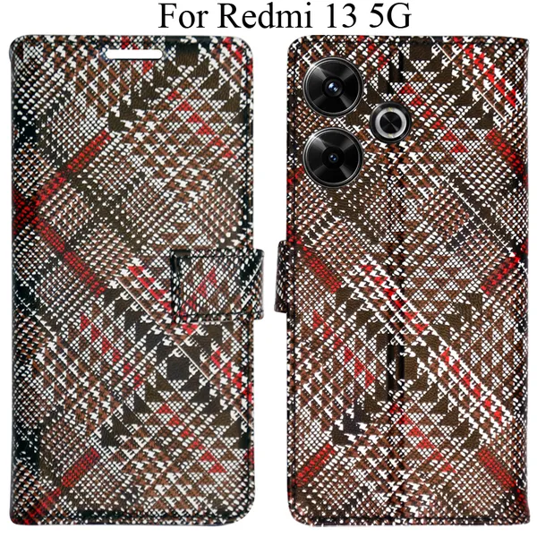 Red_Premium_Flip_Cover_For_Redmi_13_5G
