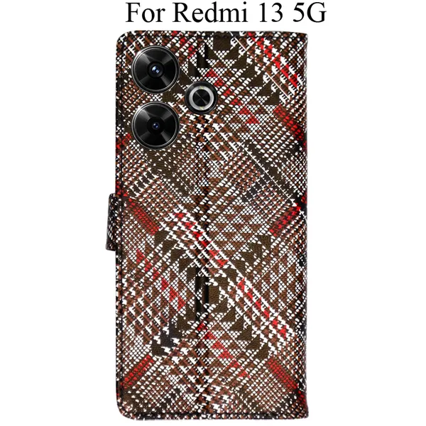 Red_Premium_Flip_Cover_For_Redmi_13_5G