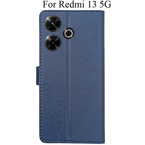 Blue_Premium_Flip_Cover_For_Redmi_13_5G