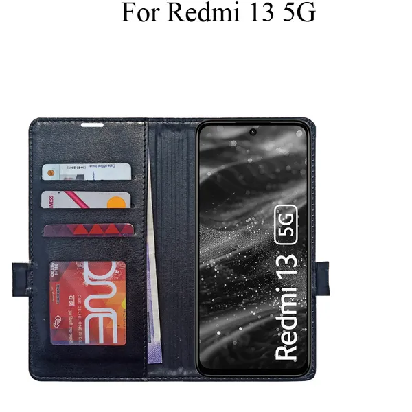 Black_Premium_Flip_Cover_For_Redmi_13_5G