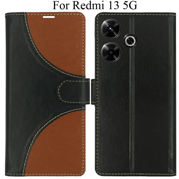 Black_Premium_Flip_Cover_For_Redmi_13_5G