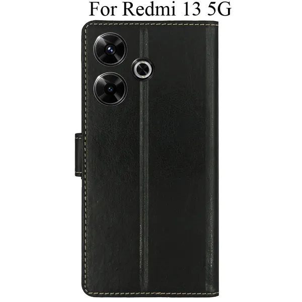 Black_Premium_Flip_Cover_For_Redmi_13_5G