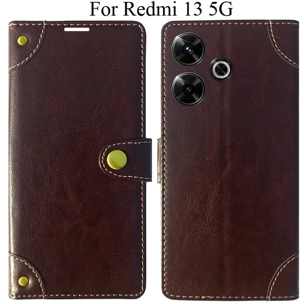 Beige_Premium_Flip_Cover_For_Redmi_13_5G