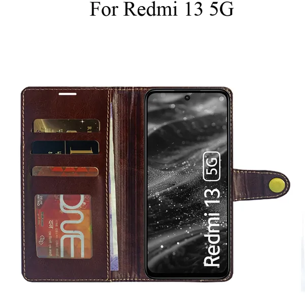 Beige_Premium_Flip_Cover_For_Redmi_13_5G