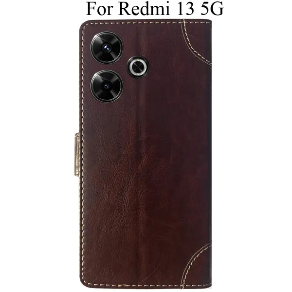 Beige_Premium_Flip_Cover_For_Redmi_13_5G