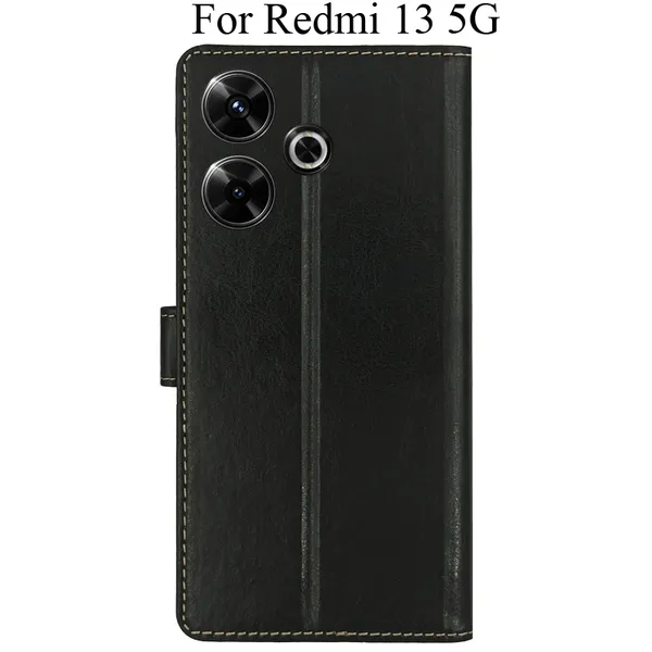 Brown_Premium_Flip_Cover_For_Redmi_13_5G