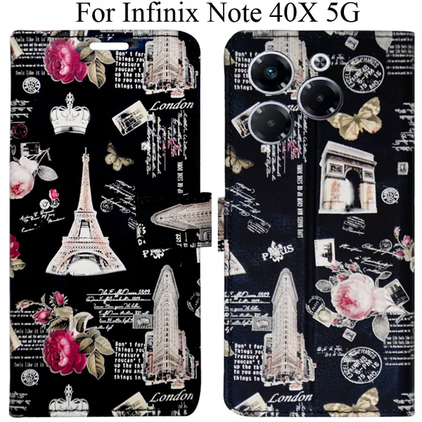 Black_Premium_Flip_Cover_For_Infinix_Note_40X_5G