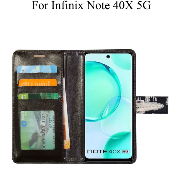 Black_Premium_Flip_Cover_For_Infinix_Note_40X_5G