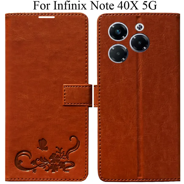 Orange_Premium_Flip_Cover_For_Infinix_Note_40X_5G