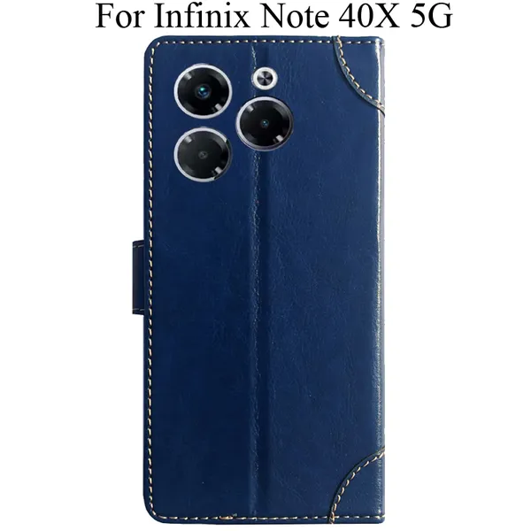 Blue_Premium_Flip_Cover_For_Infinix_Note_40X_5G