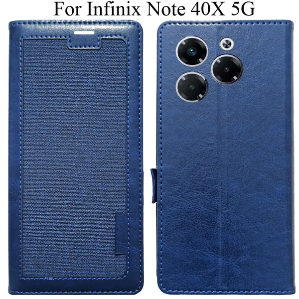 Blue_Premium_Flip_Cover_For_Infinix_Note_40X_5G