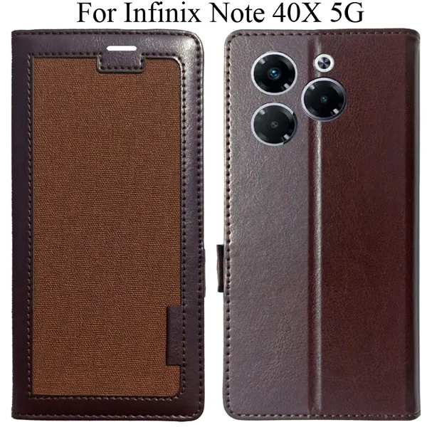 Brown_Premium_Flip_Cover_For_Infinix_Note_40X_5G