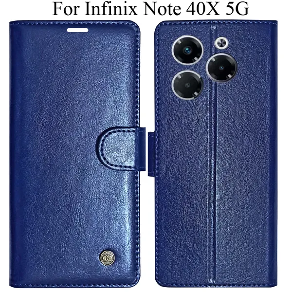 Blue_Premium_Flip_Cover_For_Infinix_Note_40X_5G