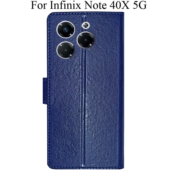 Blue_Premium_Flip_Cover_For_Infinix_Note_40X_5G