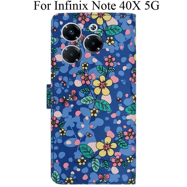 Blue_Premium_Flip_Cover_For_Infinix_Note_40X_5G