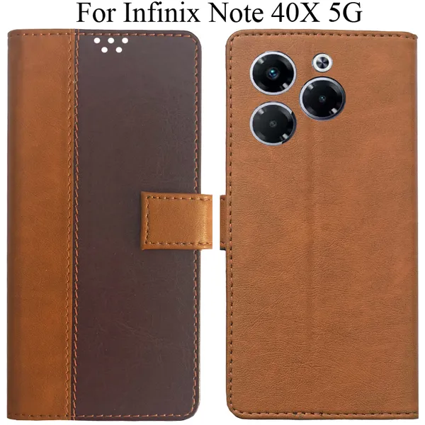 Brown_Premium_Flip_Cover_For_Infinix_Note_40X_5G