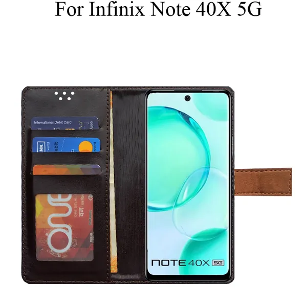 Brown_Premium_Flip_Cover_For_Infinix_Note_40X_5G