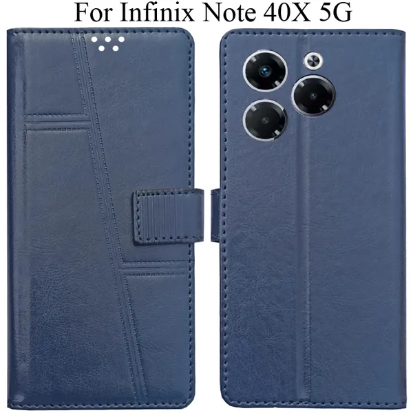 Blue_Premium_Flip_Cover_For_Infinix_Note_40X_5G