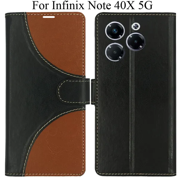 Black_Premium_Flip_Cover_For_Infinix_Note_40X_5G