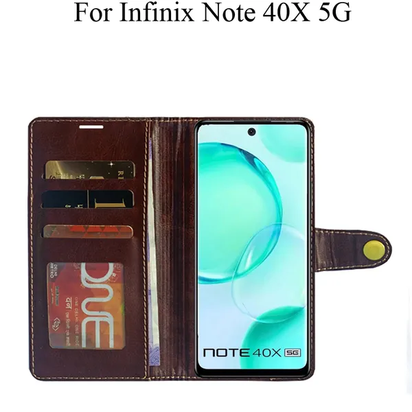 Beige_Premium_Flip_Cover_For_Infinix_Note_40X_5G