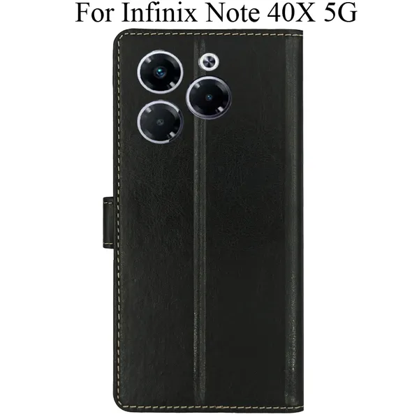 Brown_Premium_Flip_Cover_For_Infinix_Note_40X_5G