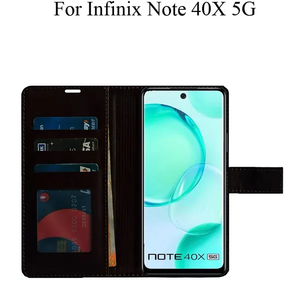 Brown_Premium_Flip_Cover_For_Infinix_Note_40X_5G