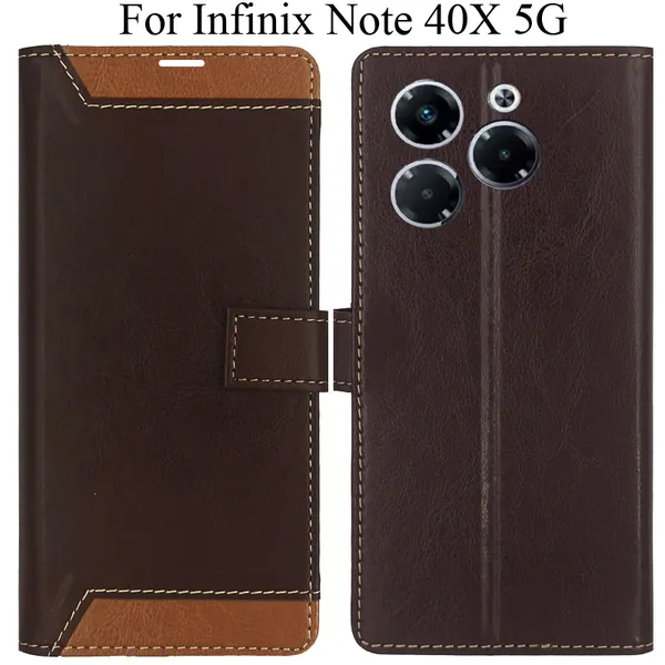 Brown_Premium_Flip_Cover_For_Infinix_Note_40X_5G
