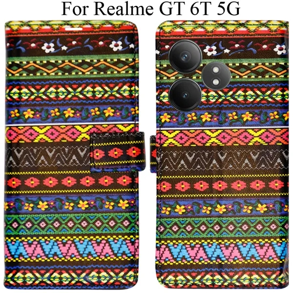Multicolor_Premium_Flip_Cover_For_Realme_Gt_6T_5G
