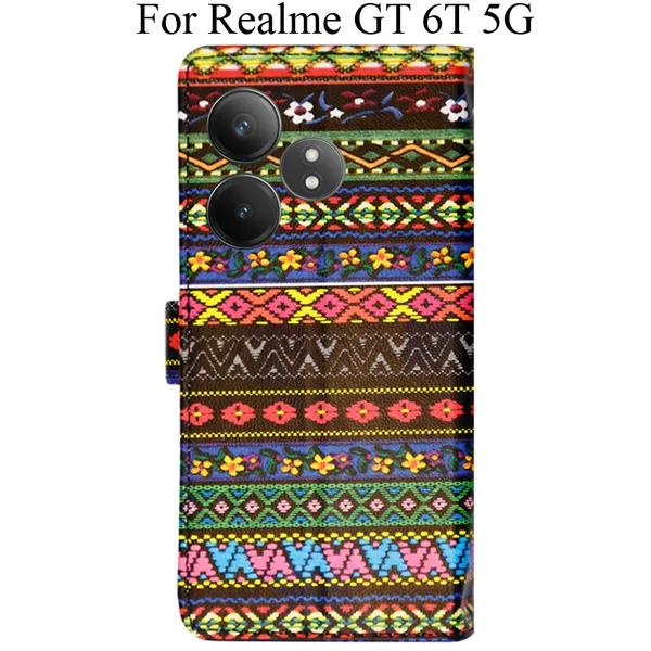Multicolor_Premium_Flip_Cover_For_Realme_Gt_6T_5G