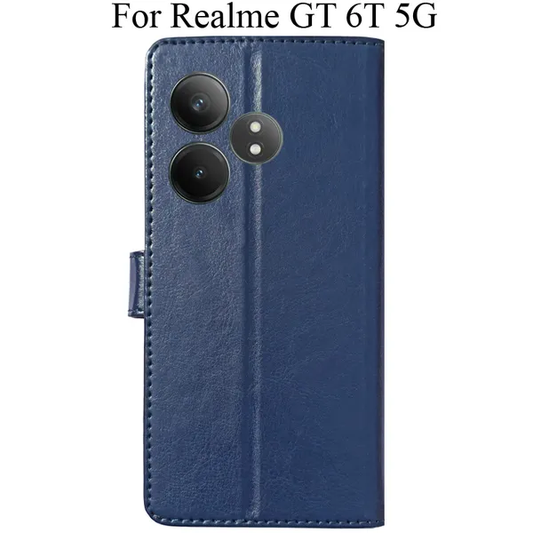 Black_Premium_Flip_Cover_For_Realme_Gt_6T_5G