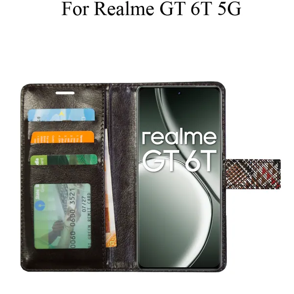 Red_Premium_Flip_Cover_For_Realme_Gt_6T_5G