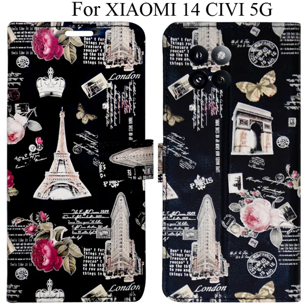 Black_Premium_Flip_Cover_For_Xiaomi_14_Civi_5G