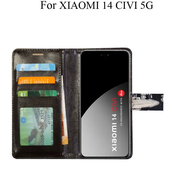 Black_Premium_Flip_Cover_For_Xiaomi_14_Civi_5G