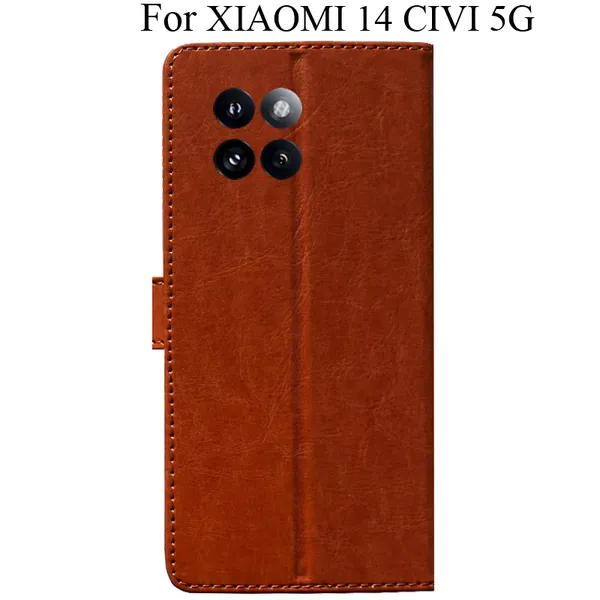 Orange_Premium_Flip_Cover_For_Xiaomi_14_Civi_5G