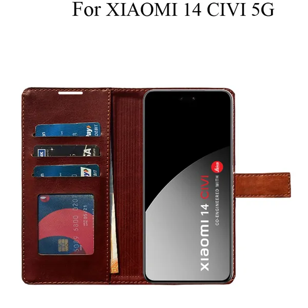 Orange_Premium_Flip_Cover_For_Xiaomi_14_Civi_5G