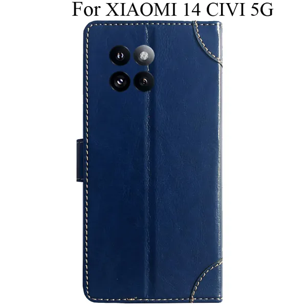 Blue_Premium_Flip_Cover_For_Xiaomi_14_Civi_5G