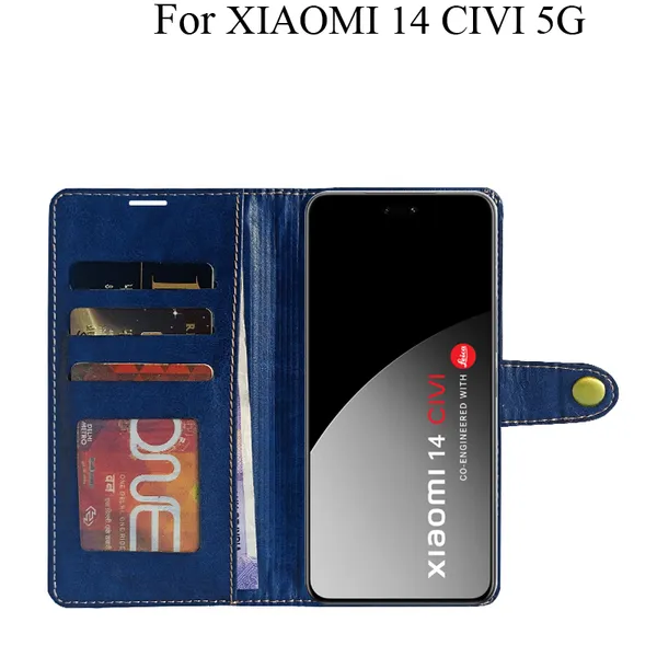 Blue_Premium_Flip_Cover_For_Xiaomi_14_Civi_5G