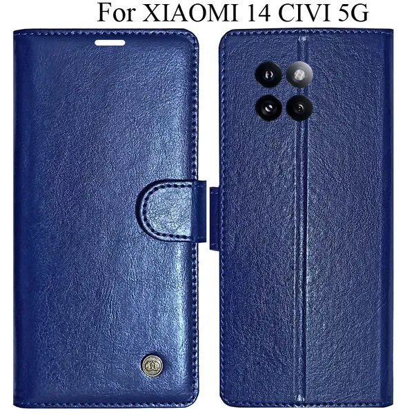 Blue_Premium_Flip_Cover_For_Xiaomi_14_Civi_5G