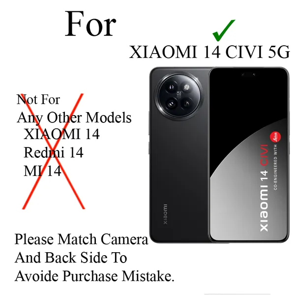 Beige_Premium_Flip_Cover_For_Xiaomi_14_Civi_5G