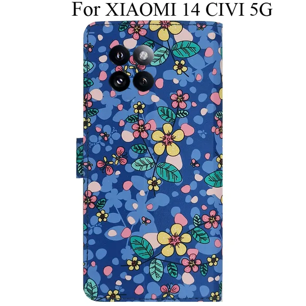 Blue_Premium_Flip_Cover_For_Xiaomi_14_Civi_5G