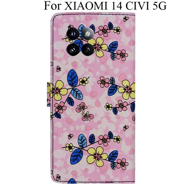 Pink_Premium_Flip_Cover_For_Xiaomi_14_Civi_5G