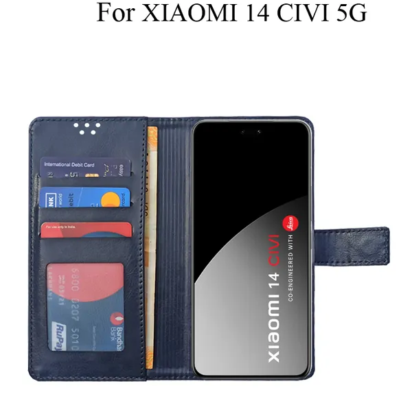 Black_Premium_Flip_Cover_For_Xiaomi_14_Civi_5G