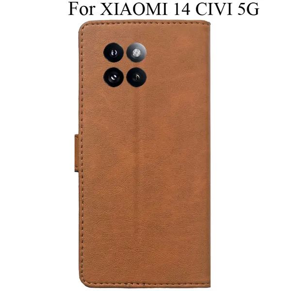 Brown_Premium_Flip_Cover_For_Xiaomi_14_Civi_5G