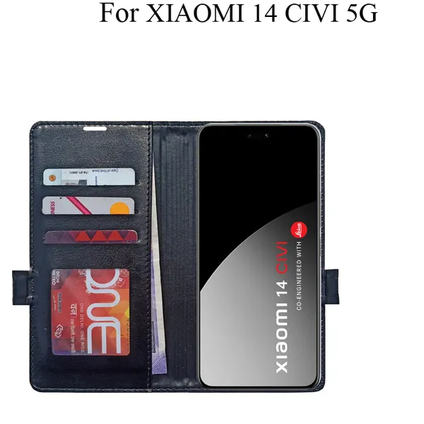 Black_Premium_Flip_Cover_For_Xiaomi_14_Civi_5G