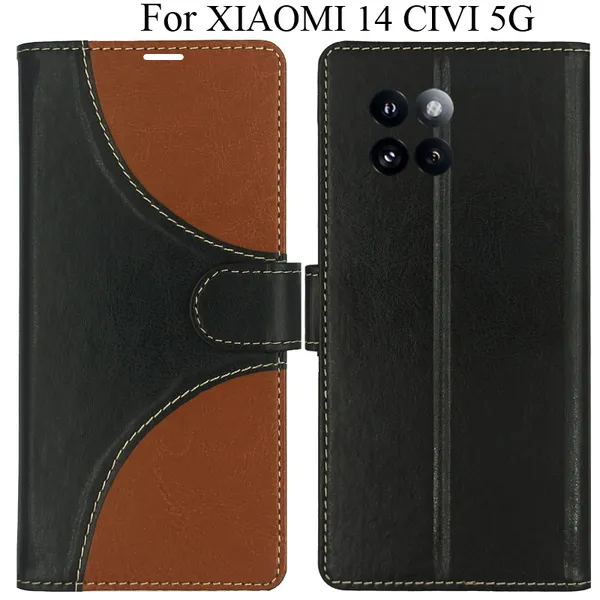 Black_Premium_Flip_Cover_For_Xiaomi_14_Civi_5G