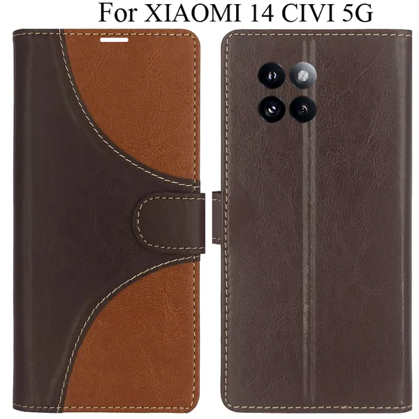 Brown_Premium_Flip_Cover_For_Xiaomi_14_Civi_5G