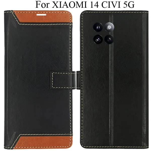 Brown_Premium_Flip_Cover_For_Xiaomi_14_Civi_5G